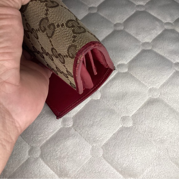 Gucci Heart monogram canvas long wallet with red leather trim - Picture 12 of 15